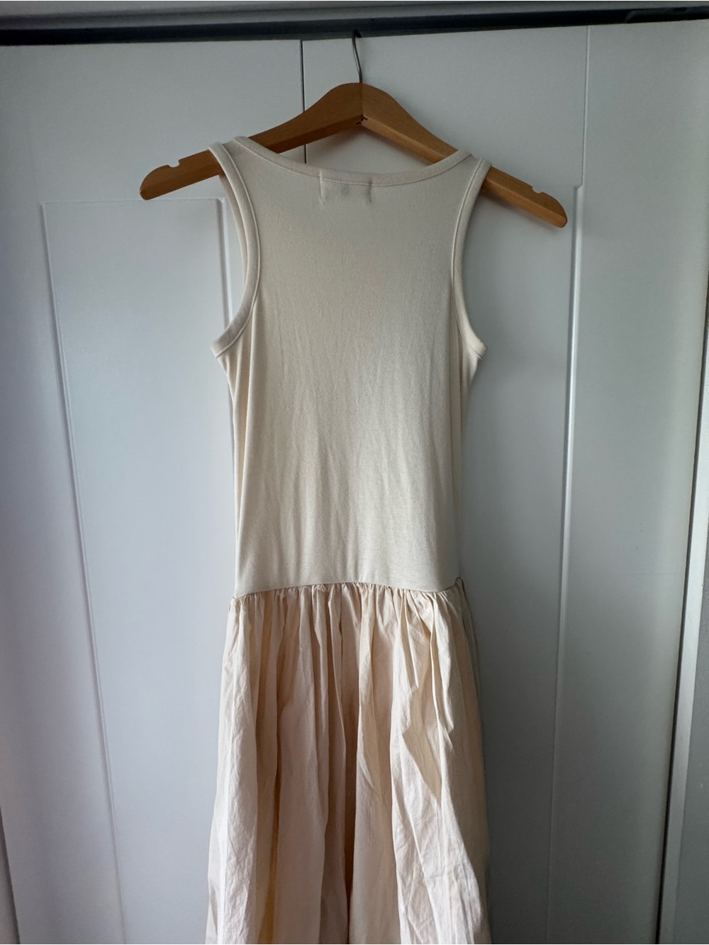 Source Unknown Cream Maxi Cotton Tank Dress - Picture 7 of 8